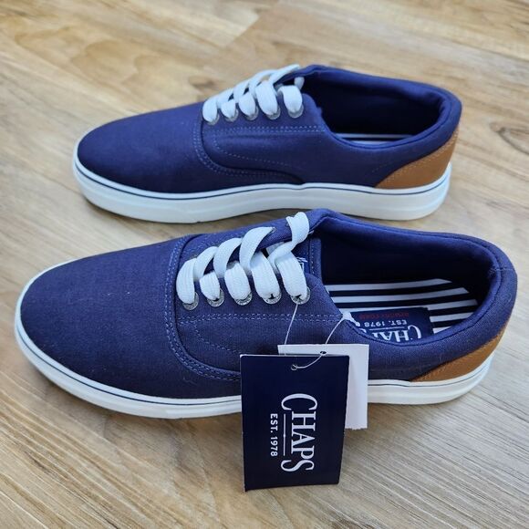 🔹️NWT Chaps Blue Chace Canvas Lace-up Sneakers Men's 7.5 - Picture 8 of 13